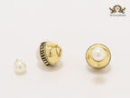 Alphabet CD white and gold bomber studs