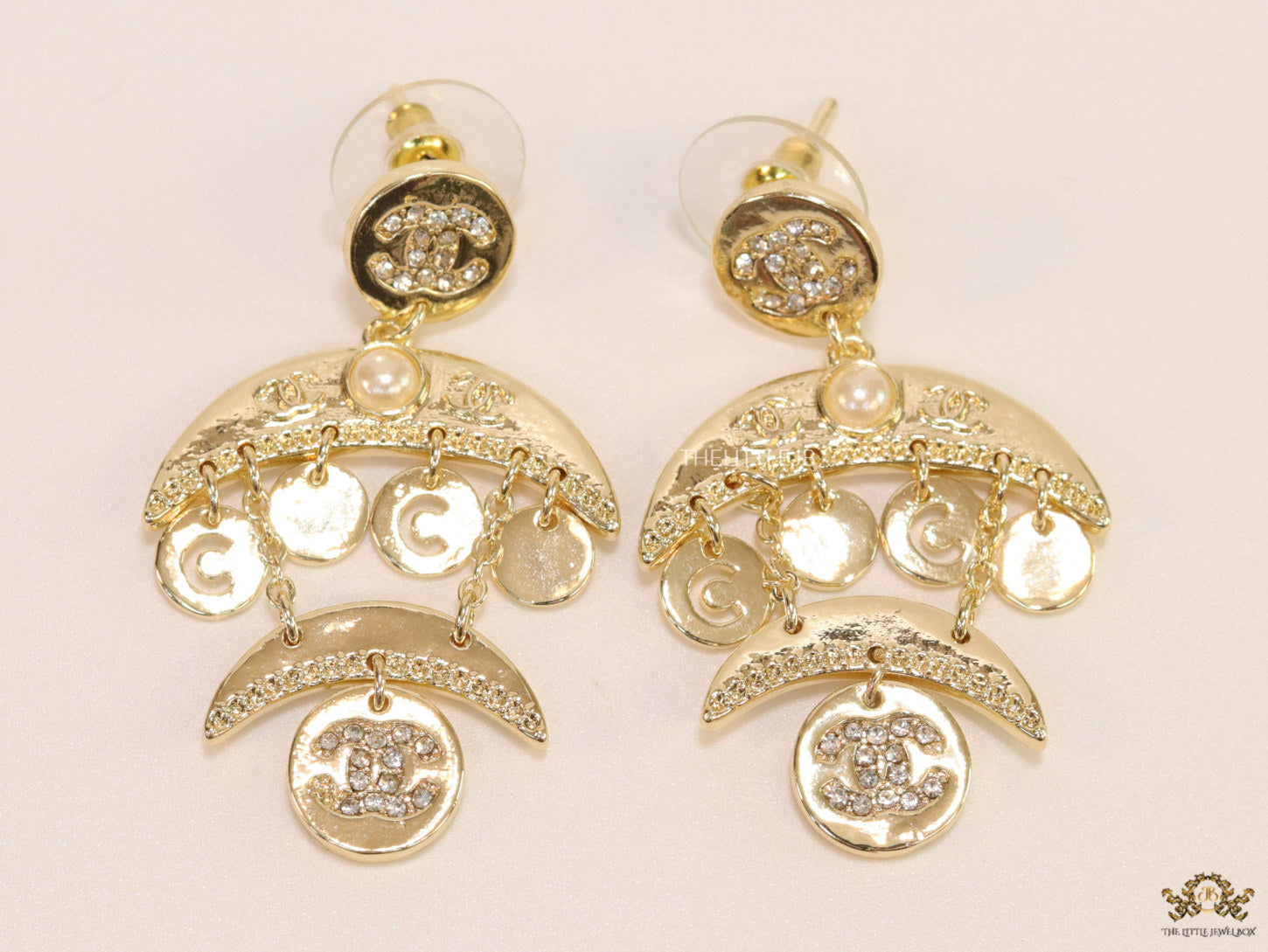 Gold plated Two tier dangles with alphabet charms