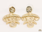 Gold plated Two tier dangles with alphabet charms