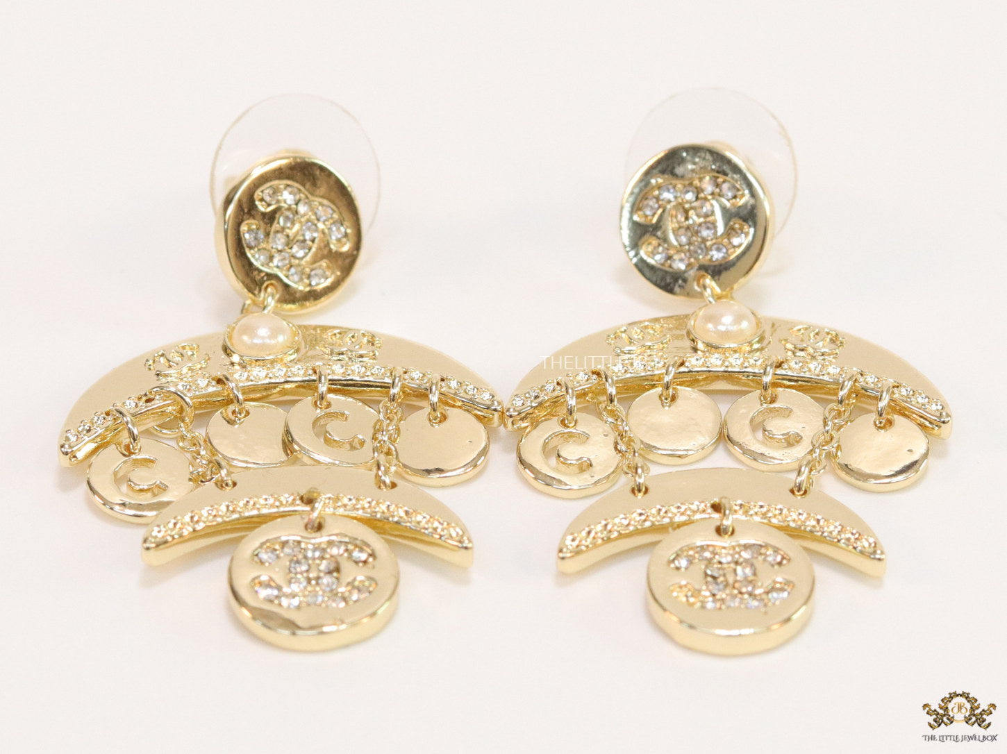 Gold plated Two tier dangles with alphabet charms