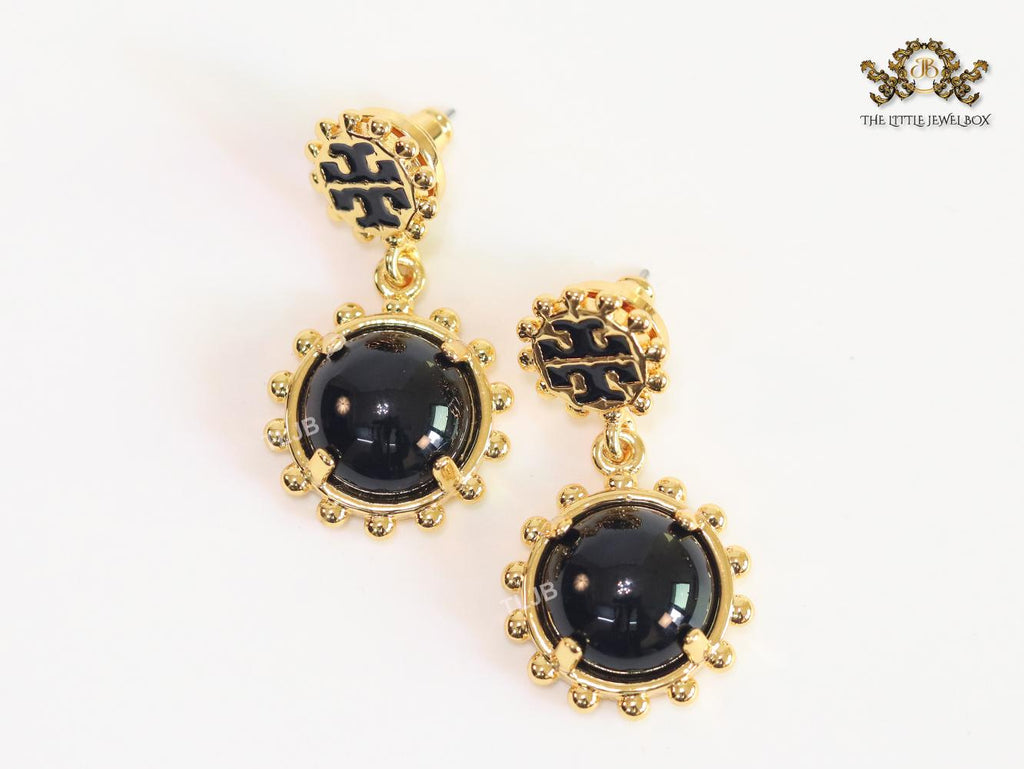 Black and gold dangles