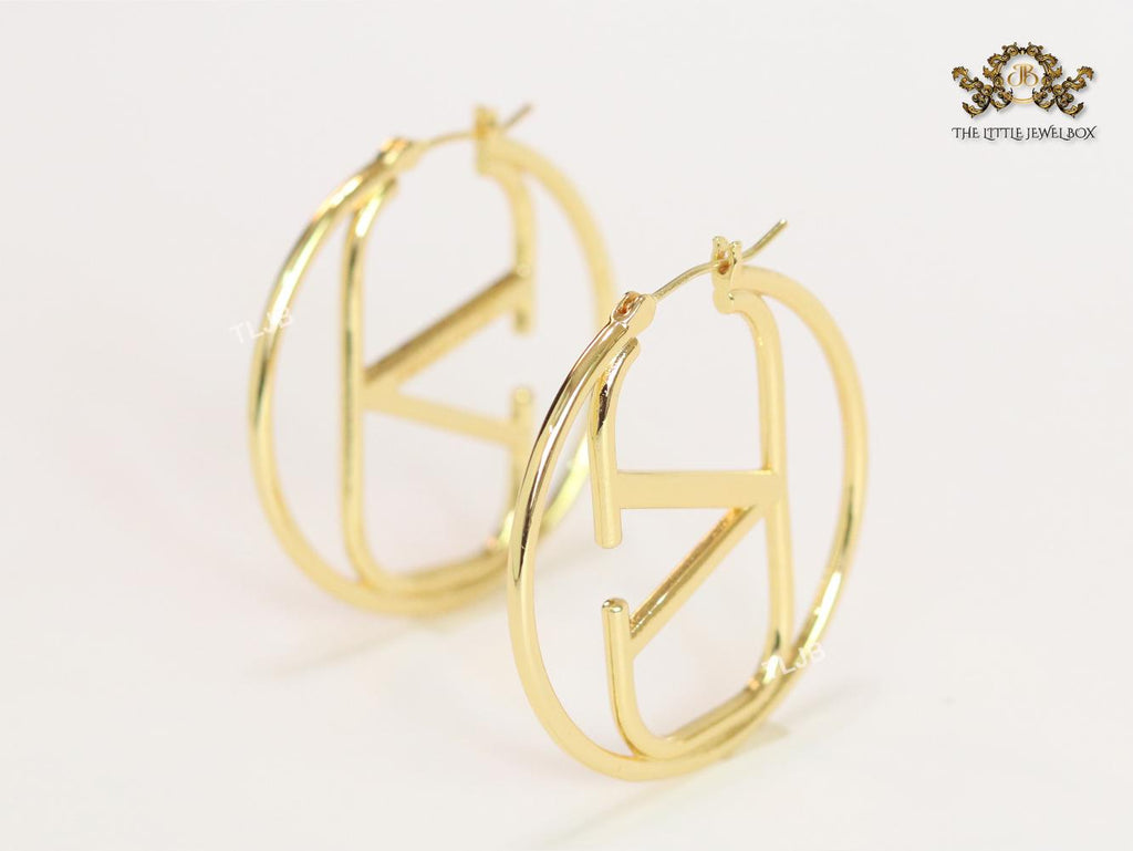 Alphabet vertical V hoops