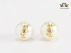 Alphabet Y pearl studs