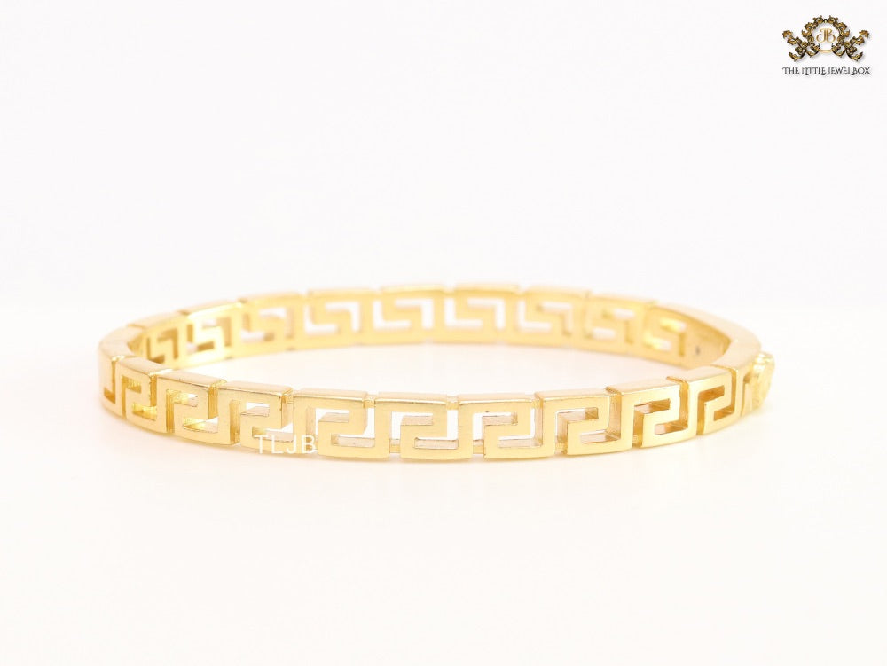 Gold plated Medusa Greca Bracelet