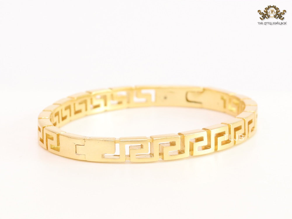 Gold plated Medusa Greca Bracelet