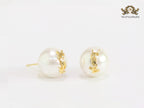Alphabet Y pearl studs