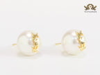 Alphabet Y pearl studs