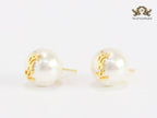 Alphabet Y pearl studs
