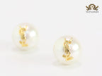 Alphabet Y pearl studs