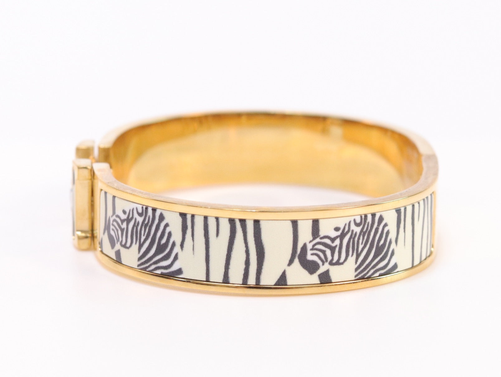 Alphabet H zebra print bracelet