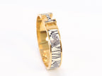 Alphabet H zebra print bracelet