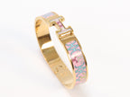 Alphabet H pastel pink bracelet