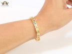 Gold plated Medusa Greca Bracelet