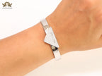 Alphabet P Platinum open bracelet