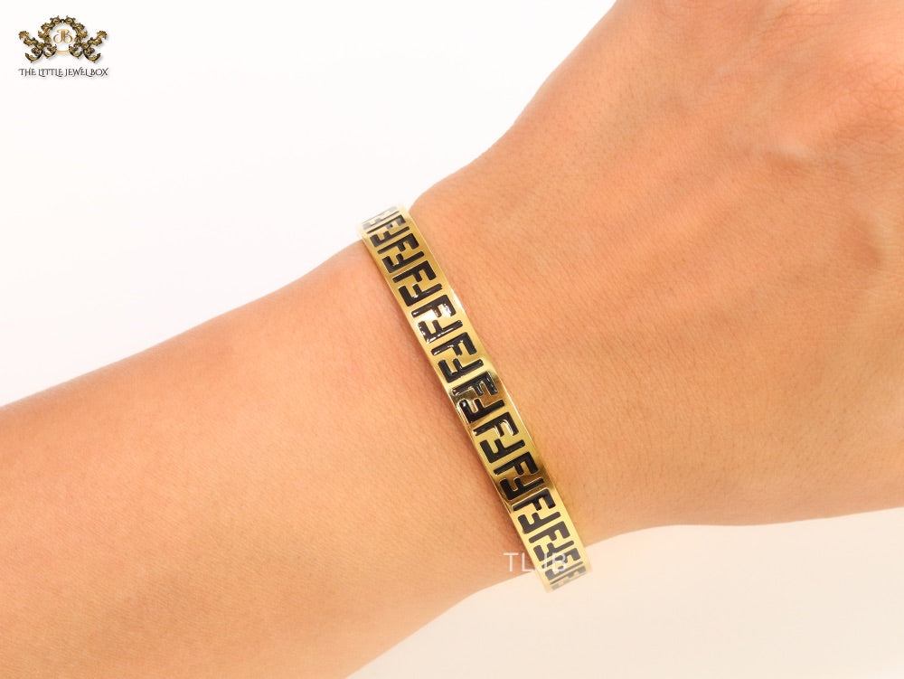 Black Double F Gold Bracelet