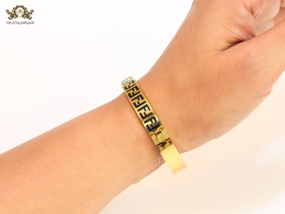 Black Double F Gold Bracelet