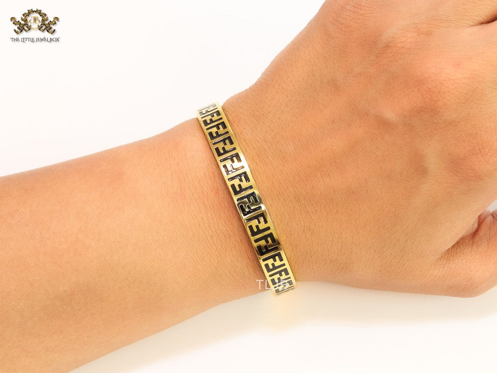 Black Double F Gold Bracelet
