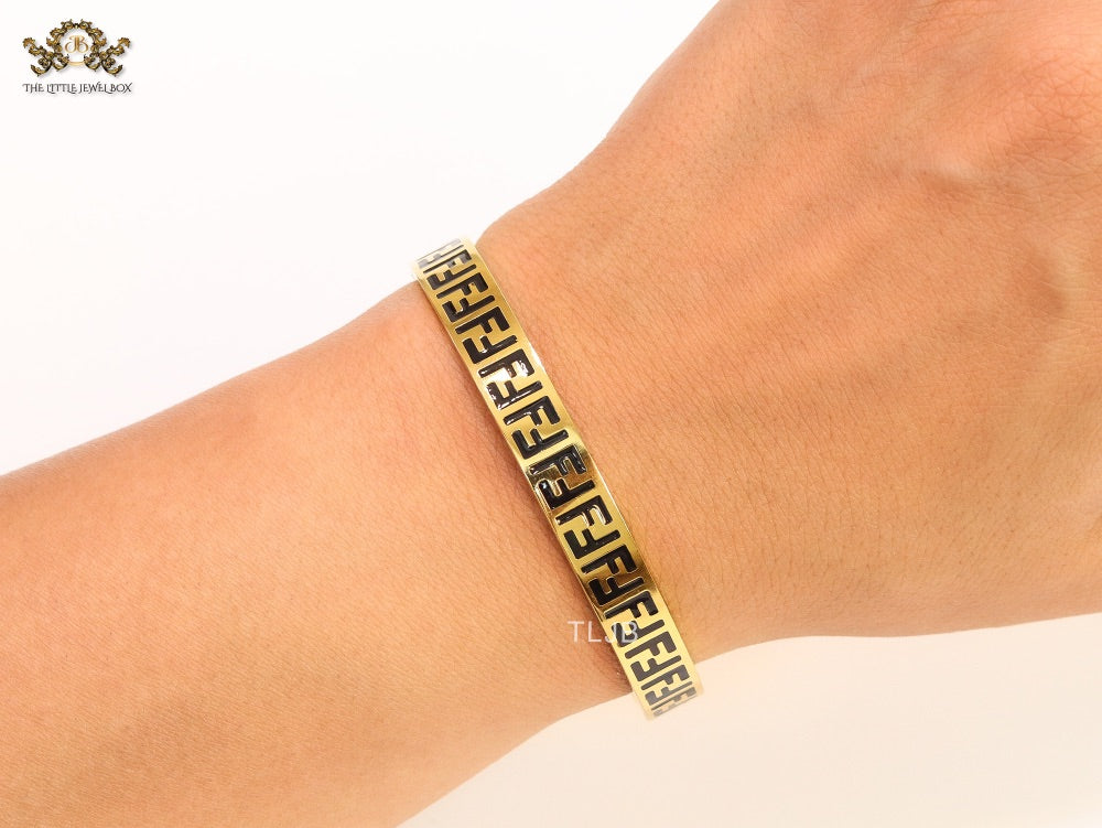 Black Double F Gold Bracelet