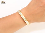 White Double F Gold Bracelet