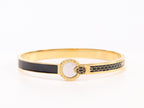 Half textured gold & black band