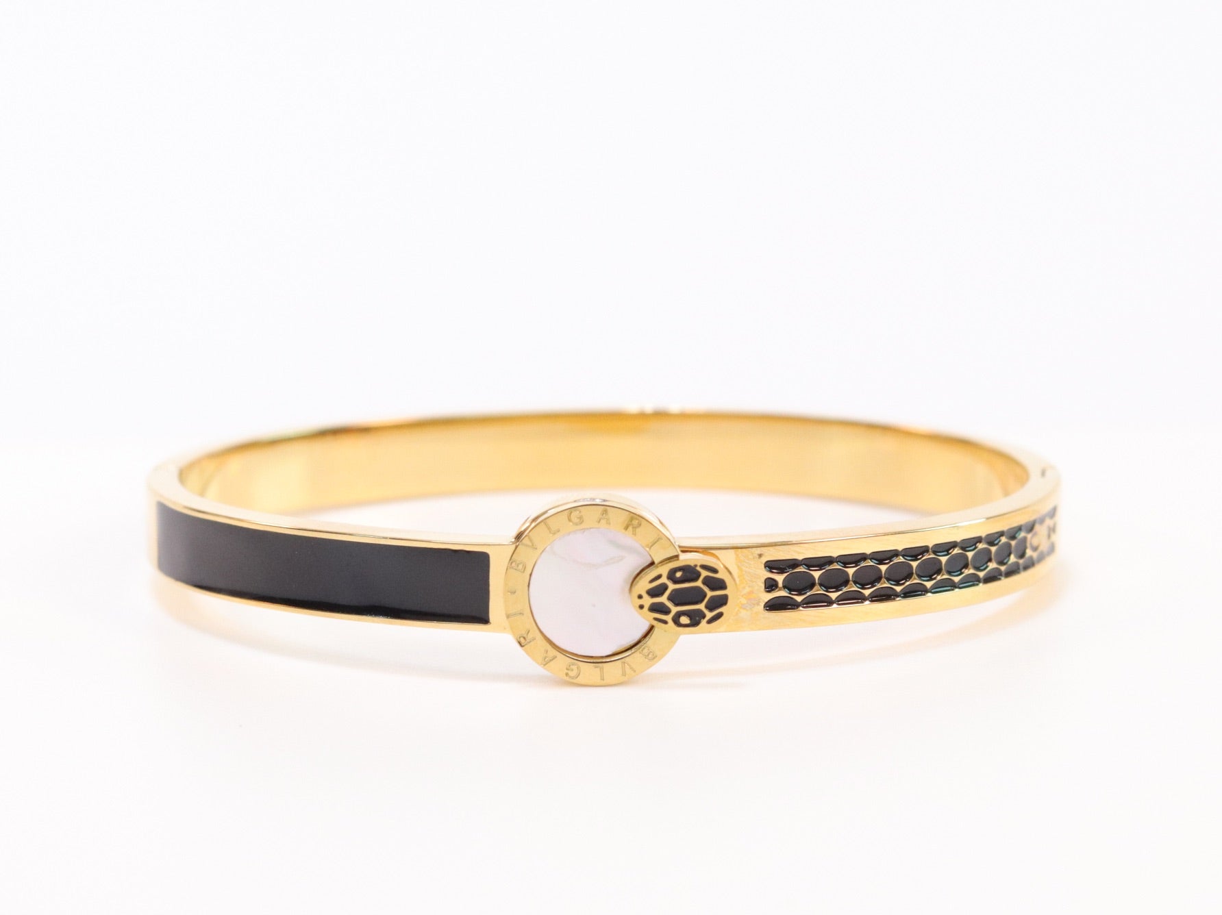 Half textured gold & black band