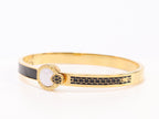 Half textured gold & black band
