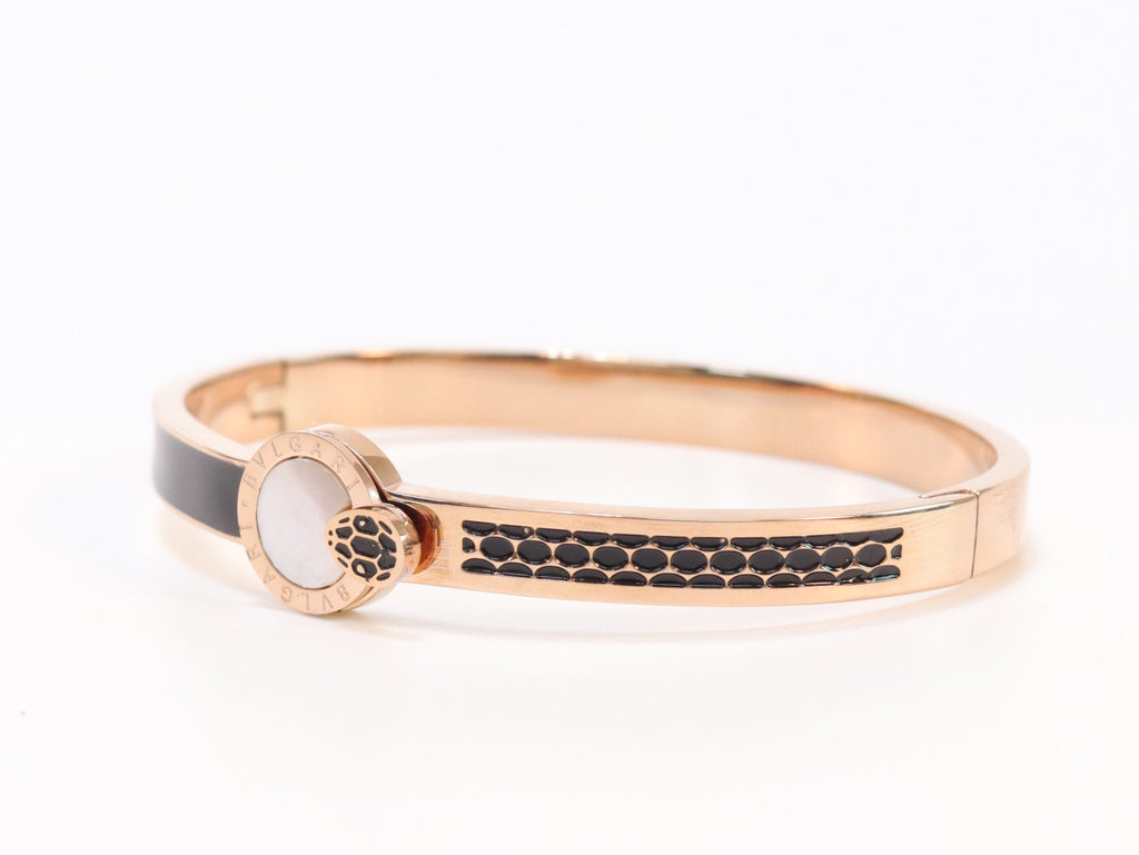 Half textured rose gold & black band