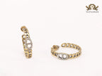 Alphabet CD rustic hoops with cz-28mm