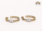 Alphabet CD rustic hoops with cz-28mm
