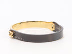 Half n Half gold black cross band style bracelet
