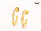 Stone and screw Cz hoops 27MM