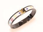 Black & white band with alphabets bracelet