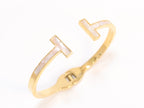 Classic gold and white band bracelet