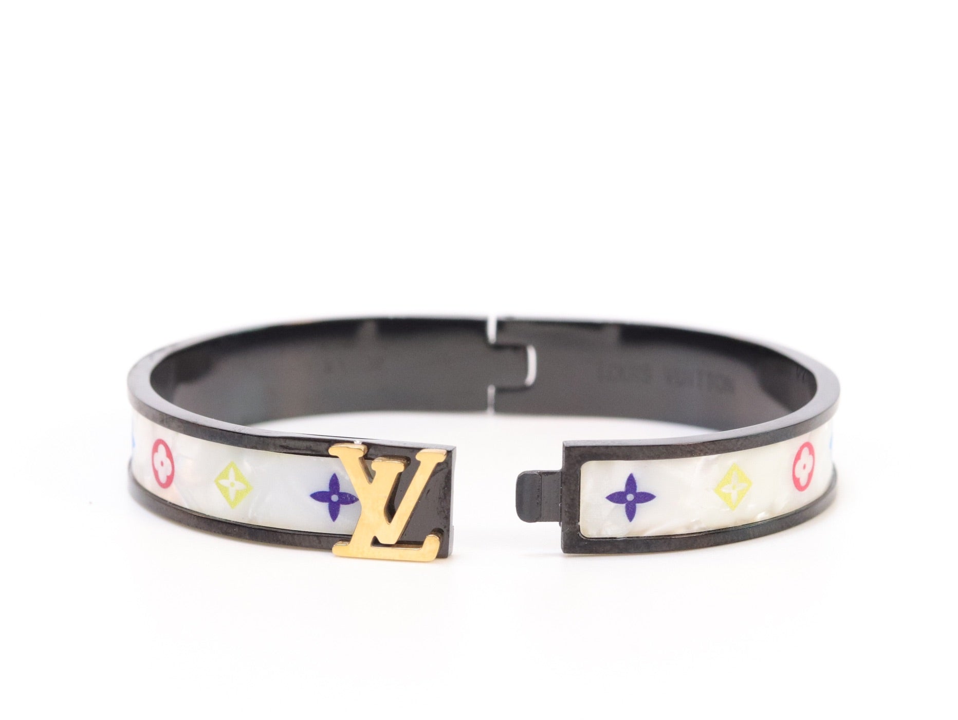 Black & white band with alphabets bracelet