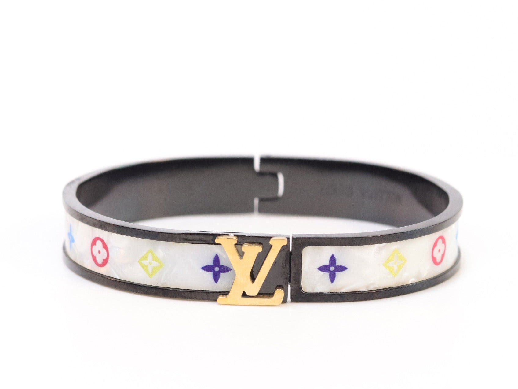 Black & white band with alphabets bracelet