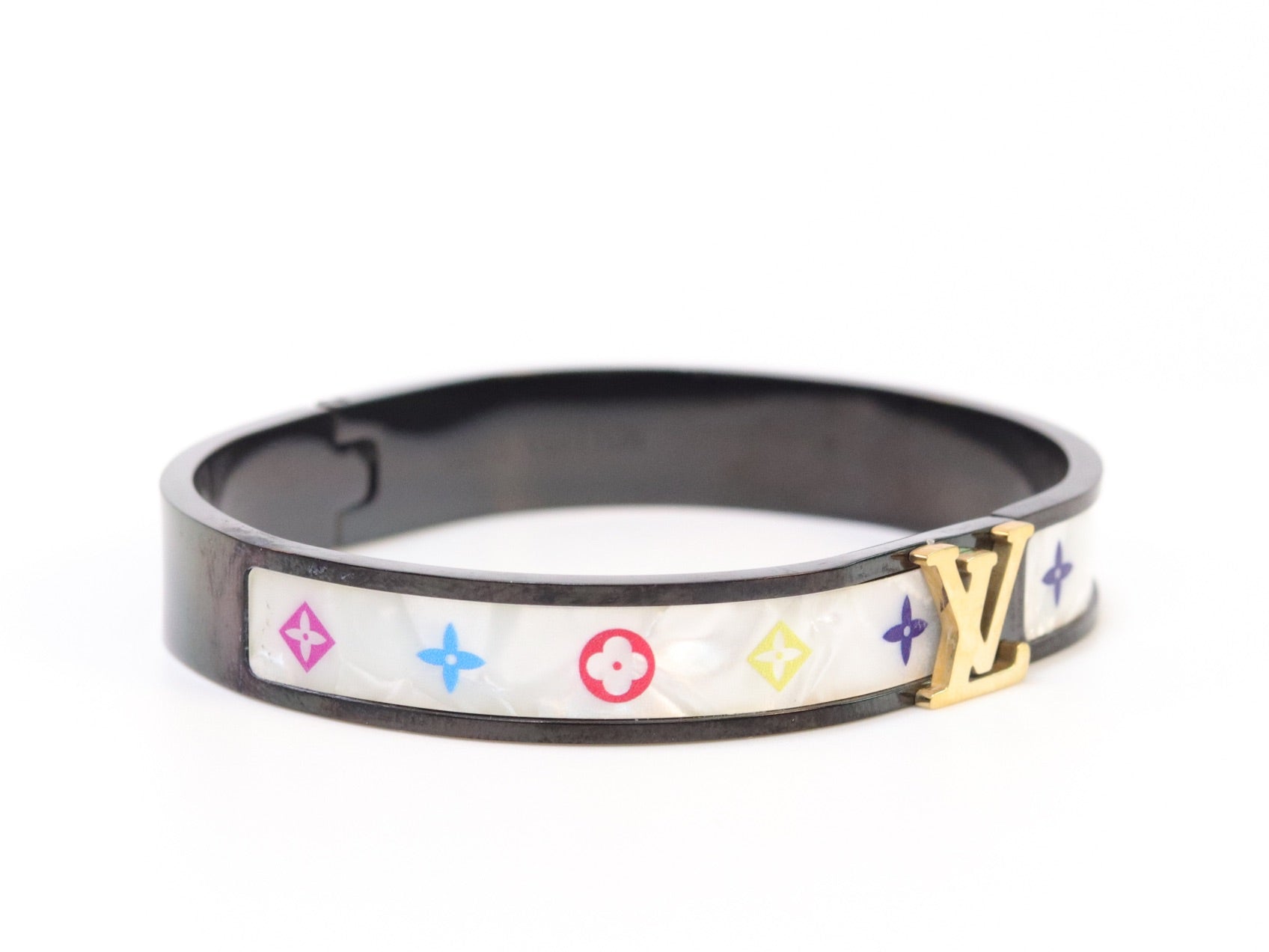 Black & white band with alphabets bracelet