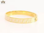 White Double F Gold Bracelet