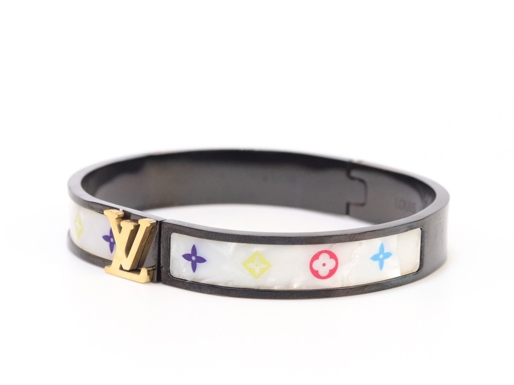 Black & white band with alphabets bracelet