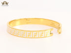 White Double F Gold Bracelet