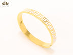 White Double F Gold Bracelet