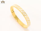 White Double F Gold Bracelet