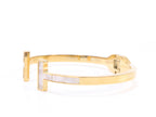 Classic gold and white band bracelet