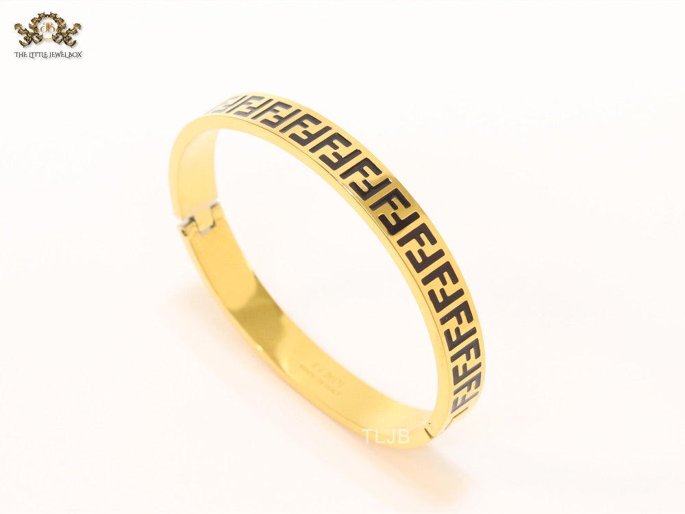 Black Double F Gold Bracelet