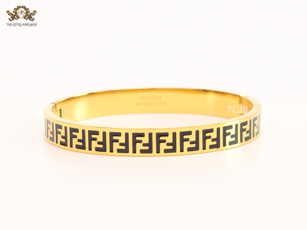 Black Double F Gold Bracelet