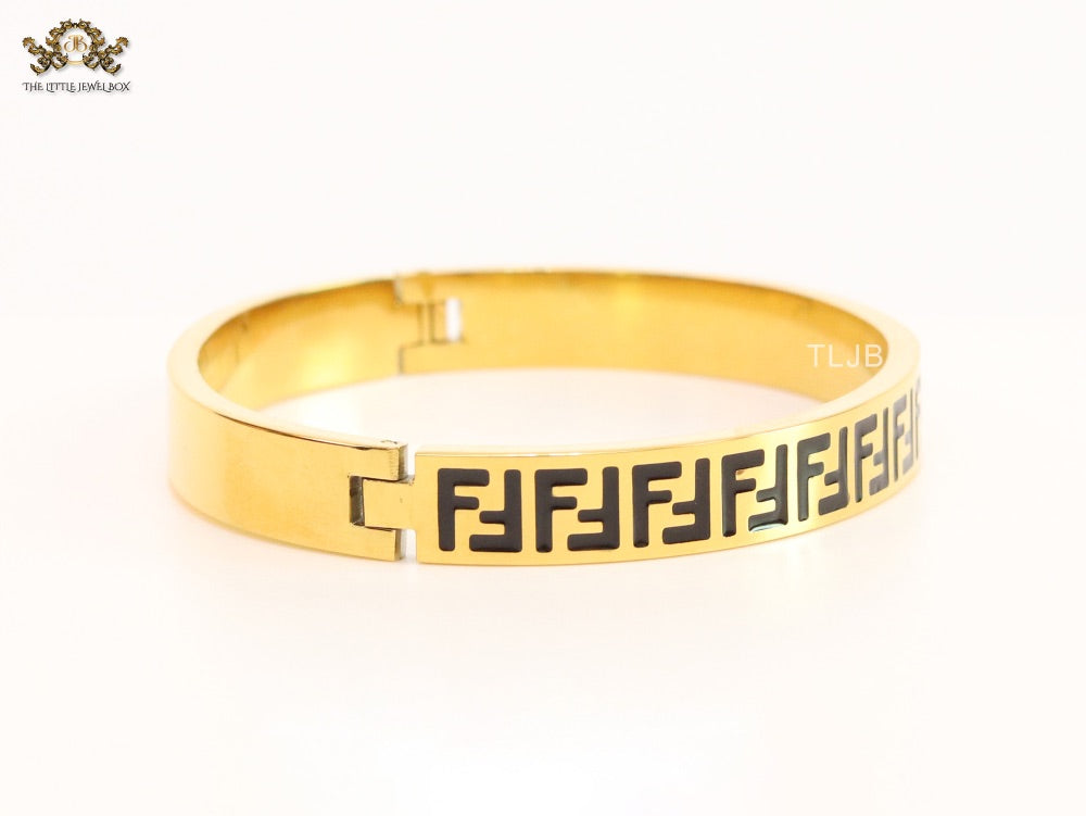 Black Double F Gold Bracelet