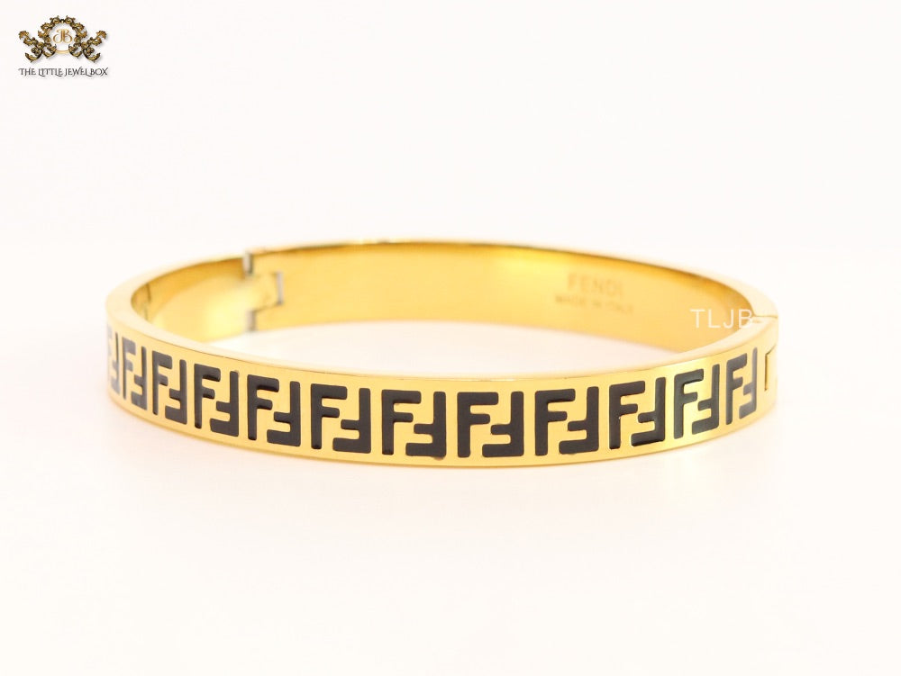 Black Double F Gold Bracelet