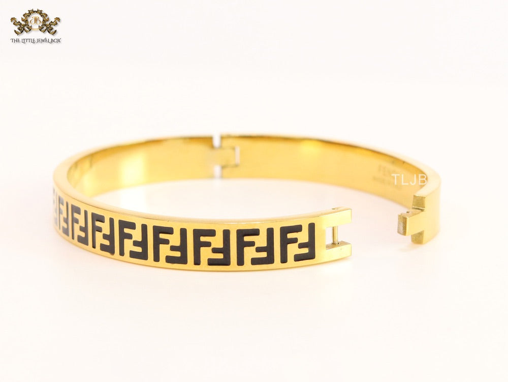 Black Double F Gold Bracelet