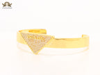 Alphabet P Gold open bracelet