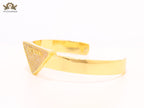 Alphabet P Gold open bracelet