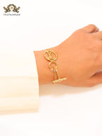 Alphabet L and V sleek bracelet